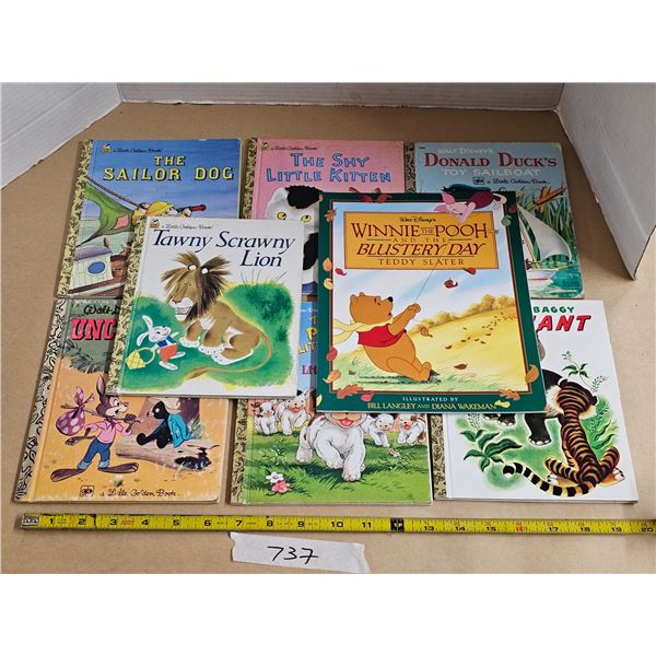 (8) Children’s Books inc. Vintage “Little Golden Books”, Winnie the Pooh