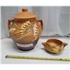 Image 1 : roseville U.S.A. 3 piece (big pot small chip and crack)