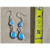 Image 2 : Australian Opal Teardrop Earrings Marked “950”
