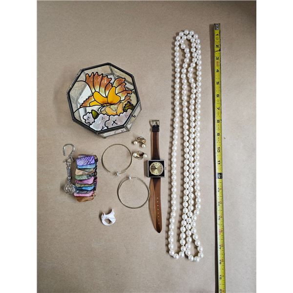 Lot of Fashion Jewelry & Jewelry Box