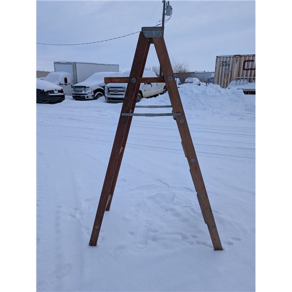 Vintage Wooden Ladder (73")