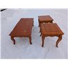 Image 2 : Set of Living Room Tables (1) Coffee Table (16"x21"x46") and (2) End Tables (21"x21"x21")