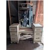 Image 1 : Vintage wood Night Stand w/ Mirror and Drawers (49"x16"x64")