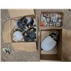 Image 2 : Lot of Misc. Door Knobs, Lights, hanging Chained Ceiling light, and etc.