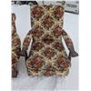 Image 2 : Vintage Floral Designed Chesterfield (67"x31"x40") w/ Arm Chair(36"x33"), and Rocking Chair (29"x40"