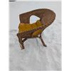 Image 2 : Whicker Chair (29") w/ Yellow Cushion
