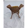 Image 3 : Whicker Chair (29") w/ Yellow Cushion