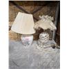 Image 1 : (2) Lamps (1) Cat Base Deisgn (1) Floral Design Base (Both Not Tested)