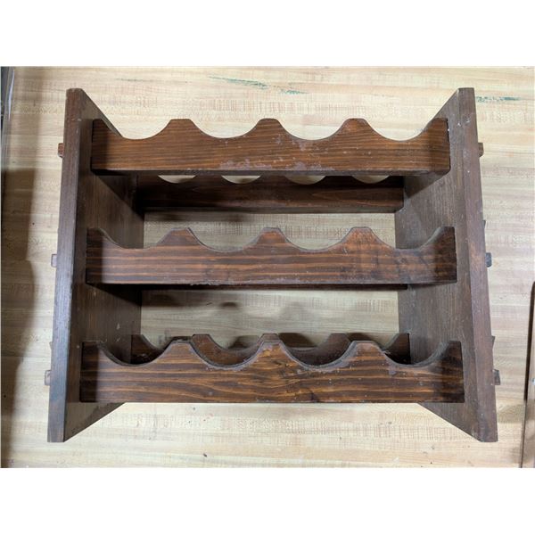 Wooden Small Wine Rack 18"x15"x8"