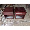 Image 1 : (2) End Table Night stands w/ Drawers And Open Cubby Space (19"x17"x17")