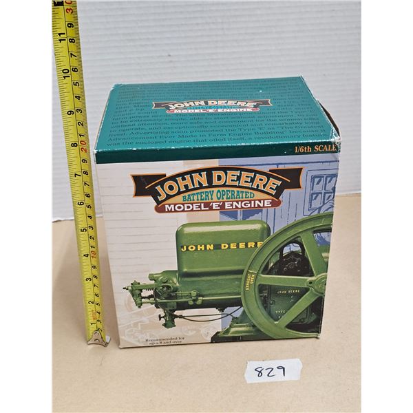 John Deere 1/6 Scale Battery Operated Engine Model in Original Packaging