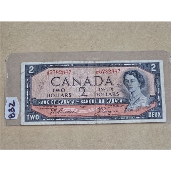 1954 Canadian Two Dollar Bill