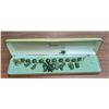 Image 4 : Green/Jade Like Coloured Necklace Piece w/ Multiple Designed Charms w/ case