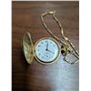 Image 2 : Elgin 17 Jewels Swiss made Pocket Watch W/ Chain (not Working Possibly) In Graved w/ Peoples Names