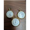 Image 1 : Lot of (3) Pocket Watches (Cover missing, And Not Working) Use for Parts