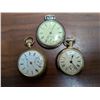 Image 1 : Lot of (3) Pocket Watches  (Not Working) Use for Parts