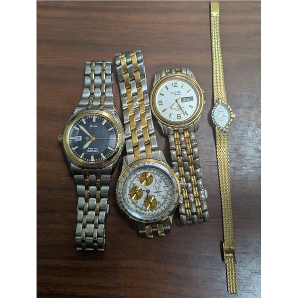 Lot of Watches (not Working) From Waltham, Wing Commander X, and etc.