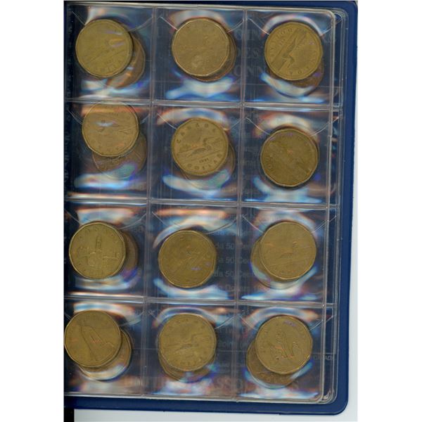 Collection of Canadian 1 Dollar Coins From 1987-1994 and 2003-2010