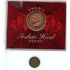 Image 1 : 1890s Indian Head Penny w/ Certificate of Authenticity and House in original Cover