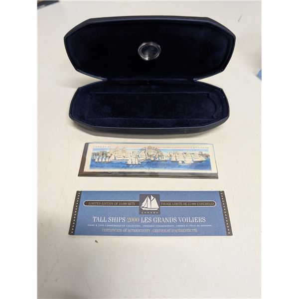 Tail Ship 2000 Les Grands Volliers Stamp and Coin Collection