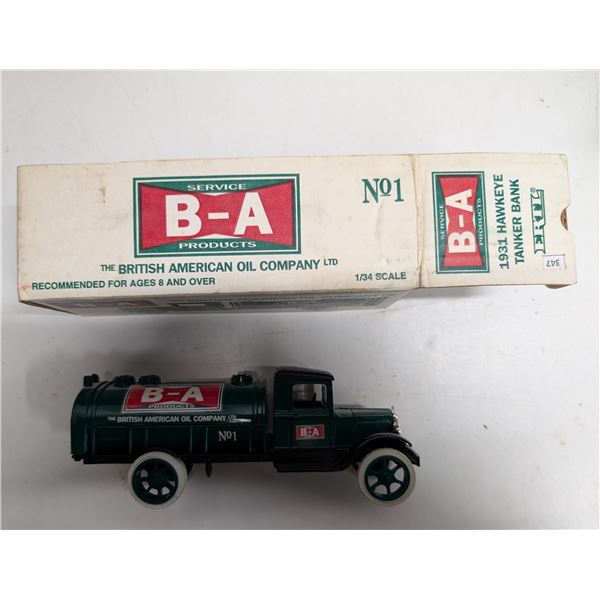 Service B-A Products The British American oil Company 1931 Hawkeye Tanker Bank ERTL