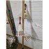 Image 2 : Art deco lamp pole- with 3 lights- needs base- untested