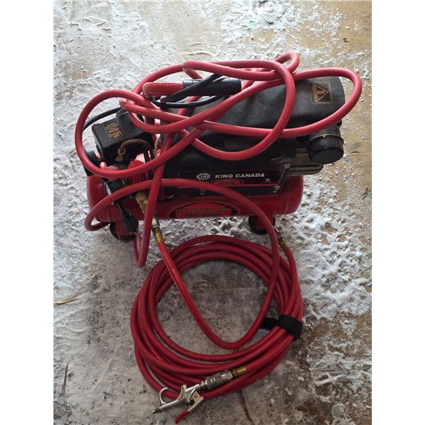 Air compressor with extra hose