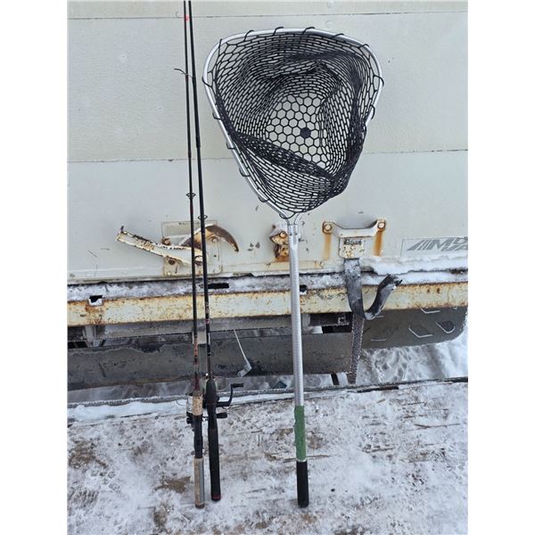 Fishing rods and net