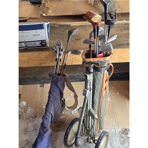 Golf clubs and carriers