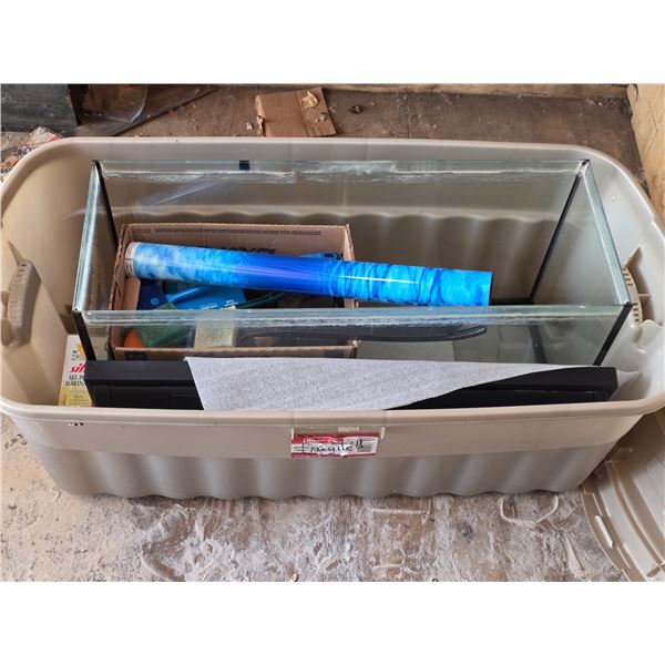 25 gal Aquarium with filter kit and food