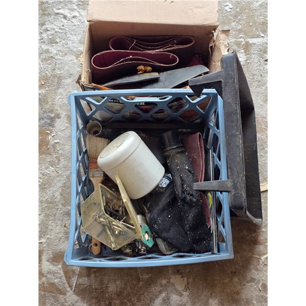 Lot of shop supplies, sand paper