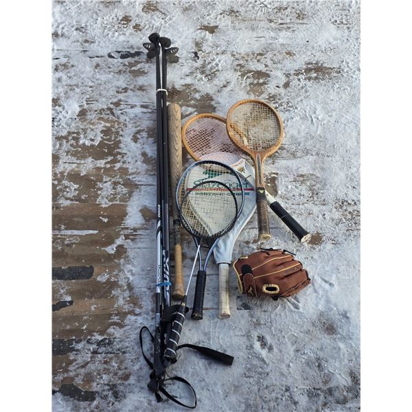 Ski poles and sports equipment