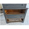 Image 2 : Wood dresser- 17" by 38" by 32"H- drawers are warped