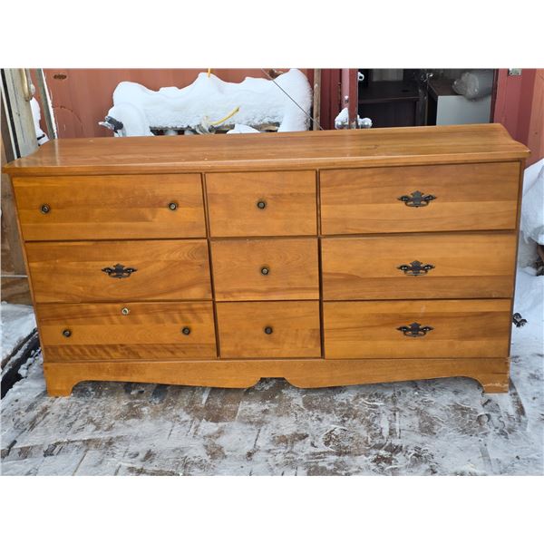 Wooden dresser- 16" by 60" by 31"H