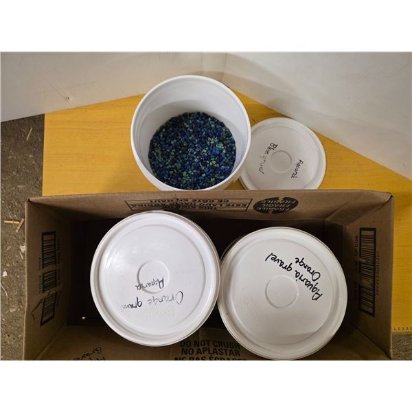 3 buckets of aquarium gravel