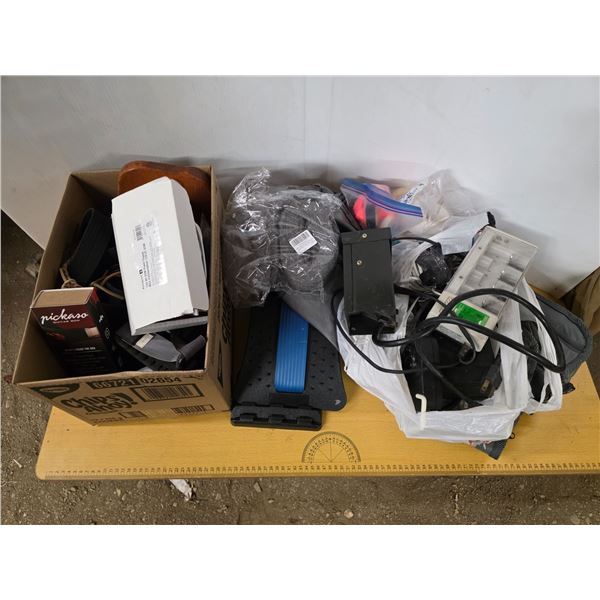 Lot of misc items- steel wool and electronics