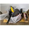Image 1 : Lot of misc items- boots, lamp