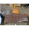 Image 1 : Wood chair and table- 50" by 18" by 17"H