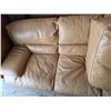 Image 2 : Leather couch, chair and foot stool