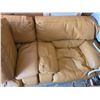 Image 3 : Leather couch, chair and foot stool