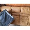 Image 4 : Leather couch, chair and foot stool