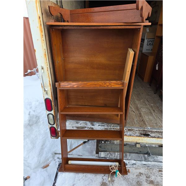 Various wood book shelves and parts