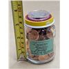 Image 1 : Jar of Canadian Pennies (Magnetic - Not Confirmed), 1931 Canadian Nickle