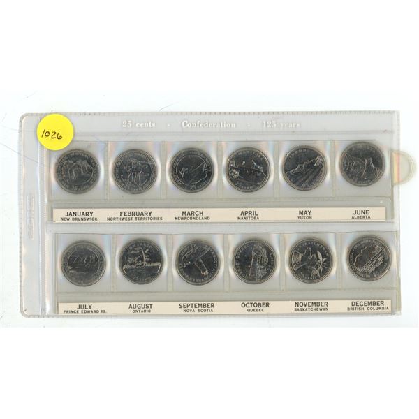 1992 Canada Confederation Quarters Full Set
