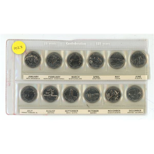 1992 Canada Confederation Quarters Full Set
