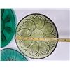 Image 2 : 3 green glass dishes