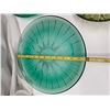 Image 4 : 3 green glass dishes