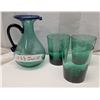 Image 1 : blue + green wine cups