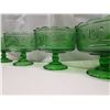 Image 4 : 4 green glass dishes