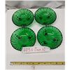 Image 1 : 4 green glass bowls